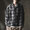 GLIMCLAP Ripped viyella plaid shirt 19-031-GLA-CF画像