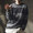 GLIMCLAP Mid-gauge crewneck border sweater-Distressed for a vintage look- 19-026-GLA-CF画像