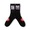 COOKMAN Rib Crew Socks Vision Logo Black 163-53970画像