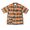 Workers Open Collar Shirt Orange Madras画像