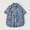 POST OVERALLS #3213S-SC NAVY CUT S/S : stripe chambray indigo画像