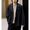 INTERIM 2/80 SUPER 120'S LIGHT WOOL FRANO LEATHER PIPING DOUBLE JACKET IT26A029画像