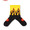 COOKMAN Rib Crew Socks Flame Black Yellow 233-63972画像