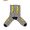 COOKMAN Rib Crew Socks Lightning Gray 233-63974画像