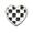 crocs JIBBITZ SILVER CHECKERBOARD HEART 10012307画像
