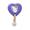 crocs JIBBITZ PURPLE HEART WITH PEARL 10015535画像