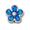 crocs JIBBITZ SILVER AND BLUE FLOWER 10015711画像